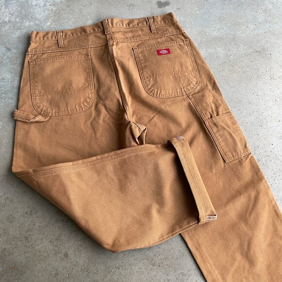 Dickies Carpenter Pants Dungaree Fit Size: 38x28 Tan Canvas Work - Picture 5 of 6